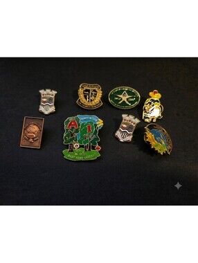 Pins / Vintage Lions, Optimist + Civic Lapel Pin Lot / Sarnia / 8 Pins